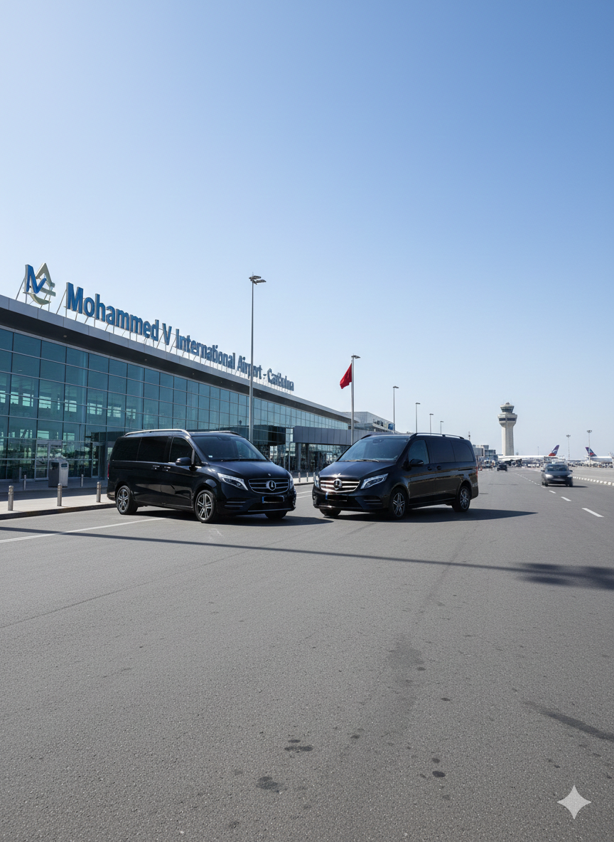 Rabat to Casablanca private transfer vehicle