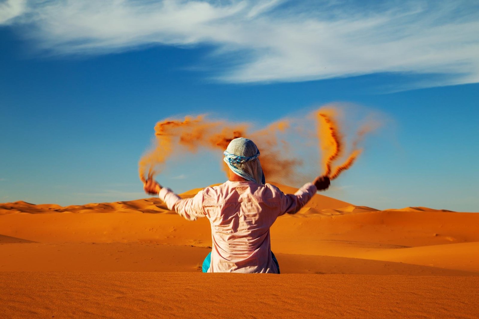 Merzouga golden dunes